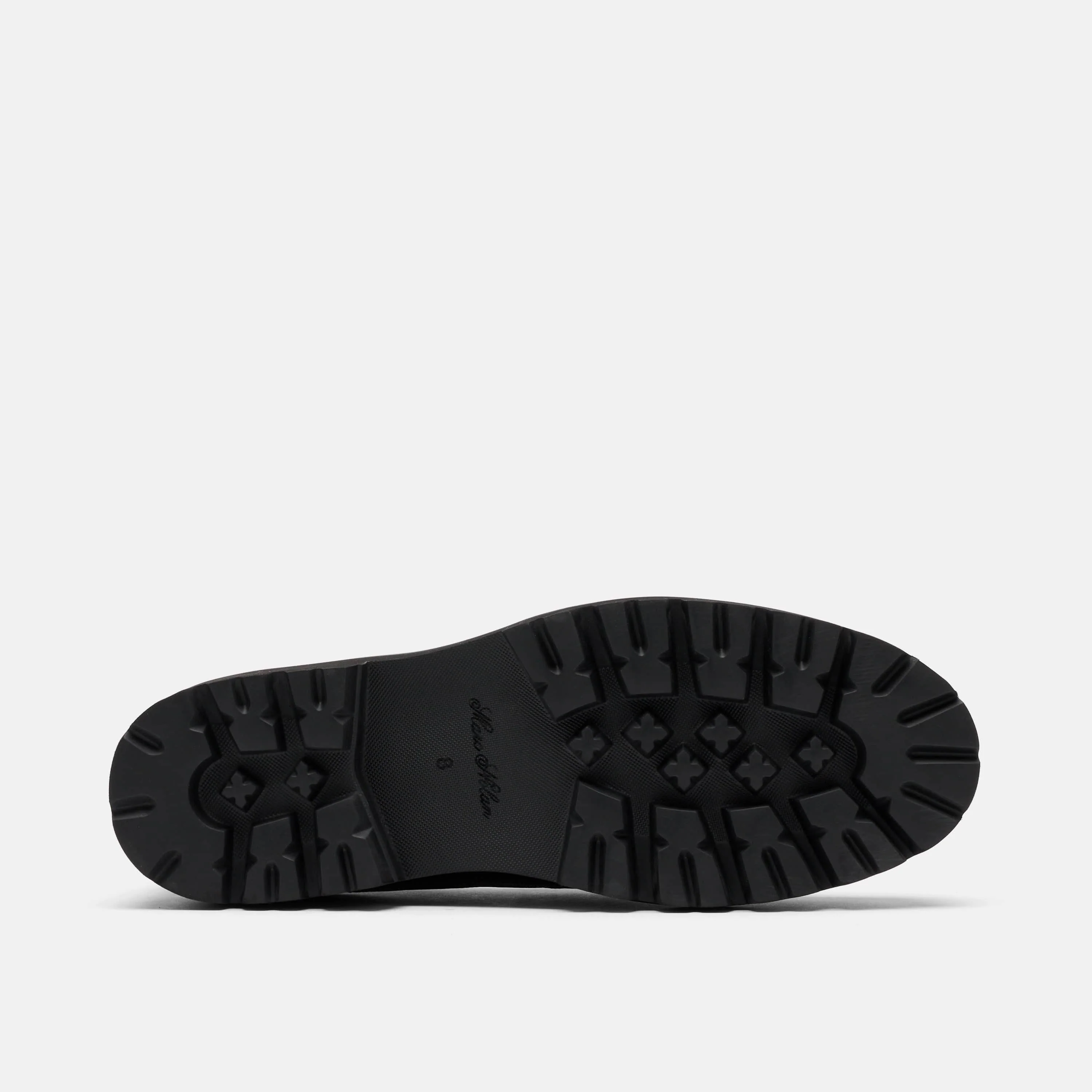 Adler Black Lizard Leather Lug Penny Loafers - Image 7