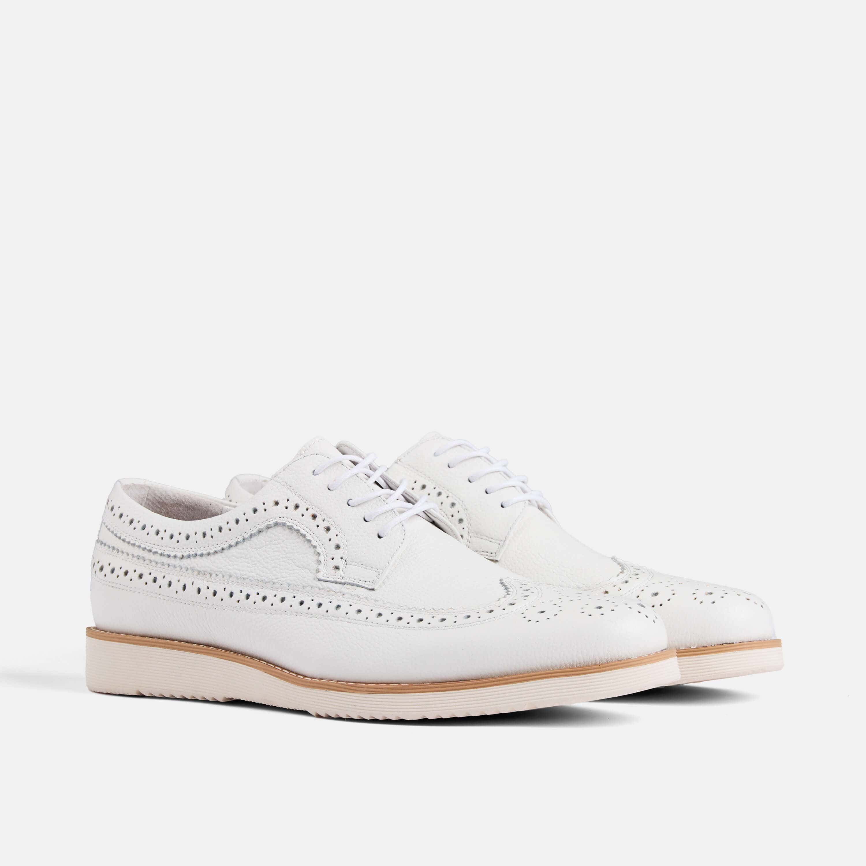 Alexander White/Tan Leather Longwing Sneakers - Image 2