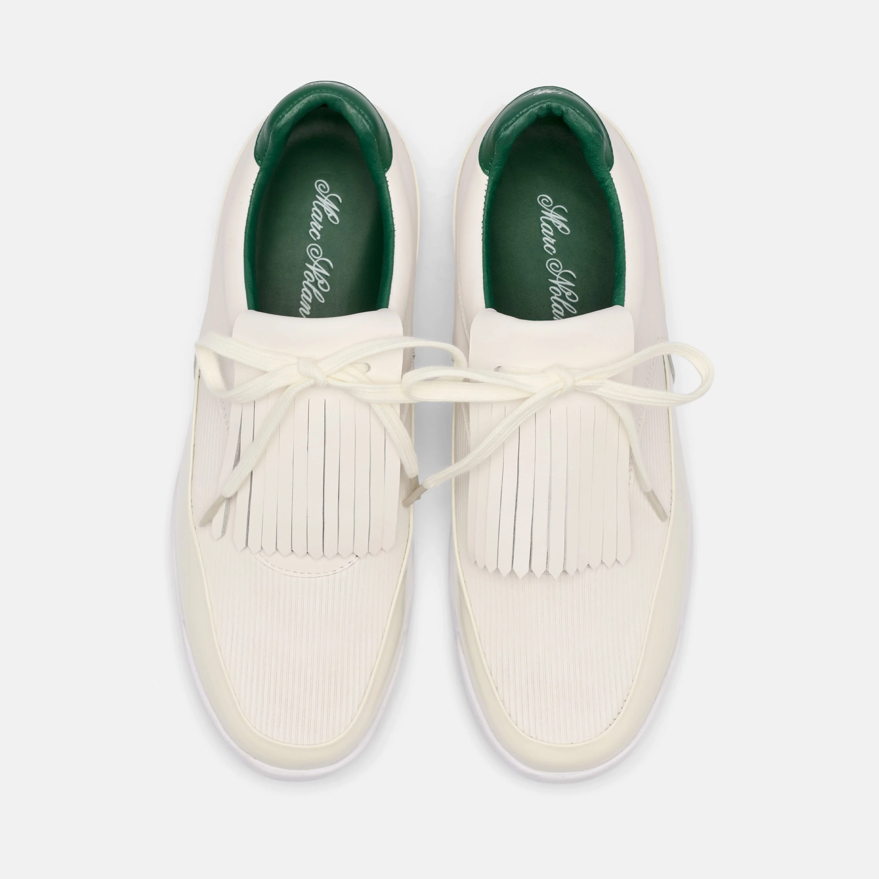 Fairway White/Cream Leather Golf Shoe - Image 7