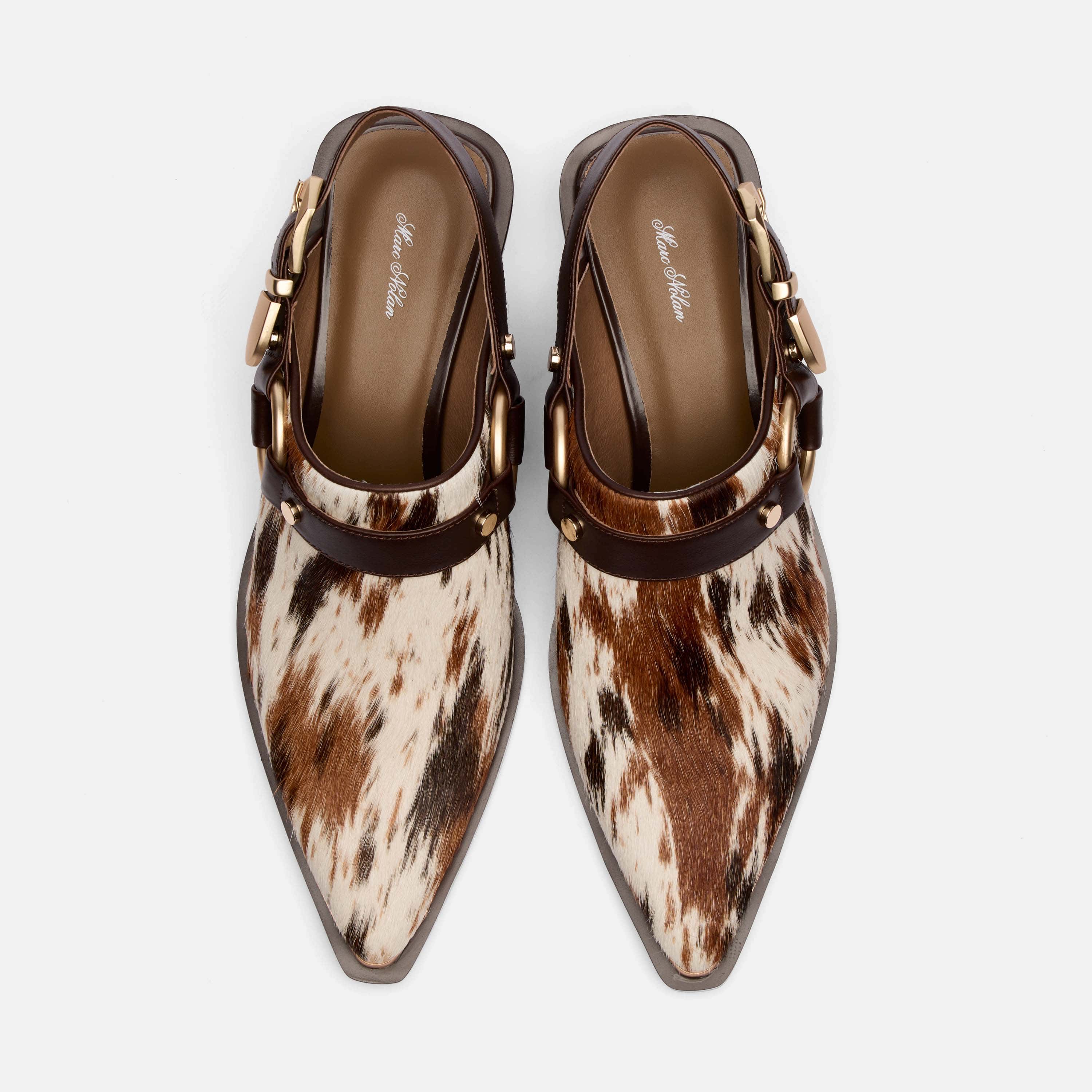 Frontier Dark Horse Pony Hair Western Slingbacks - Image 4