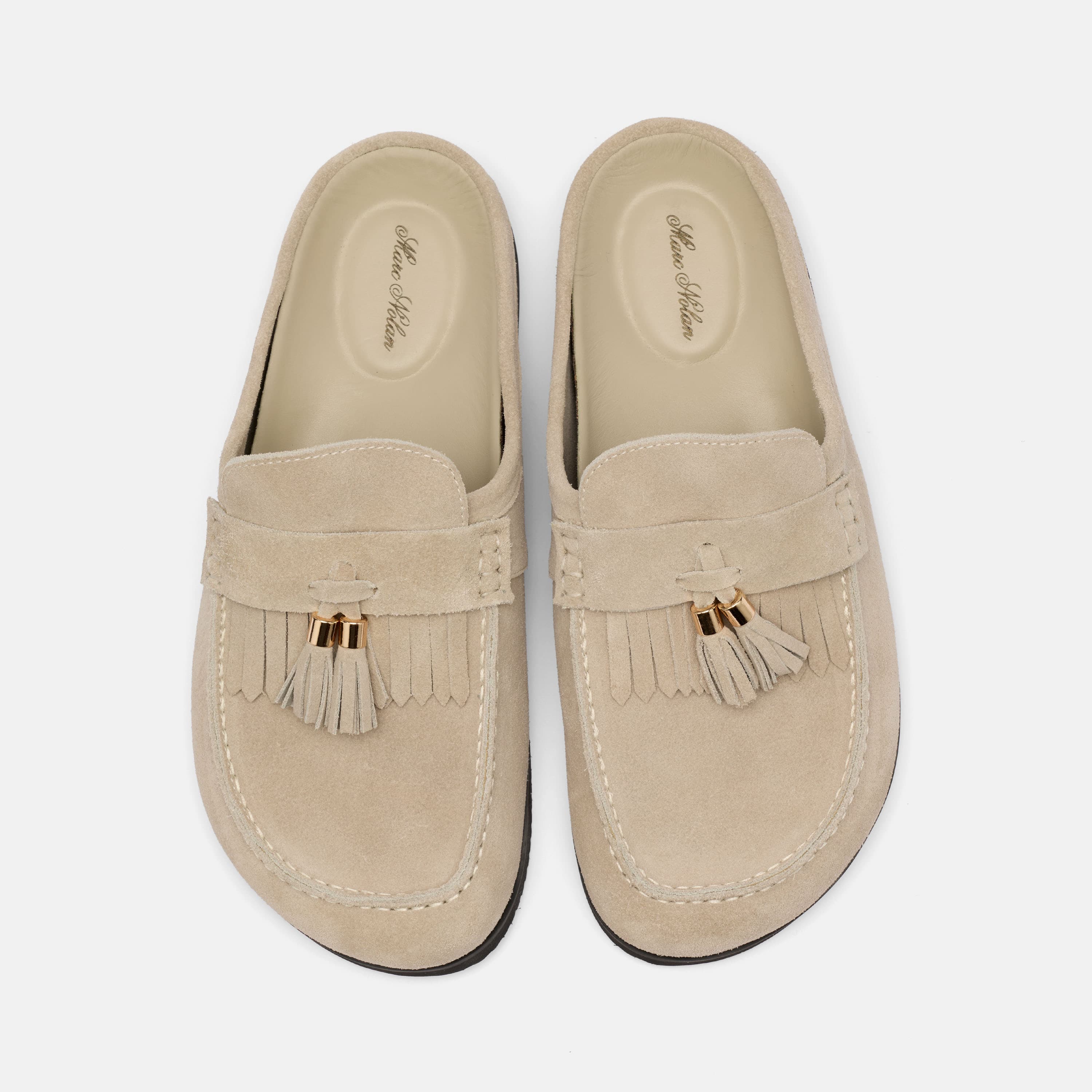 Hampton Stone Suede Tassel Mules - Image 5
