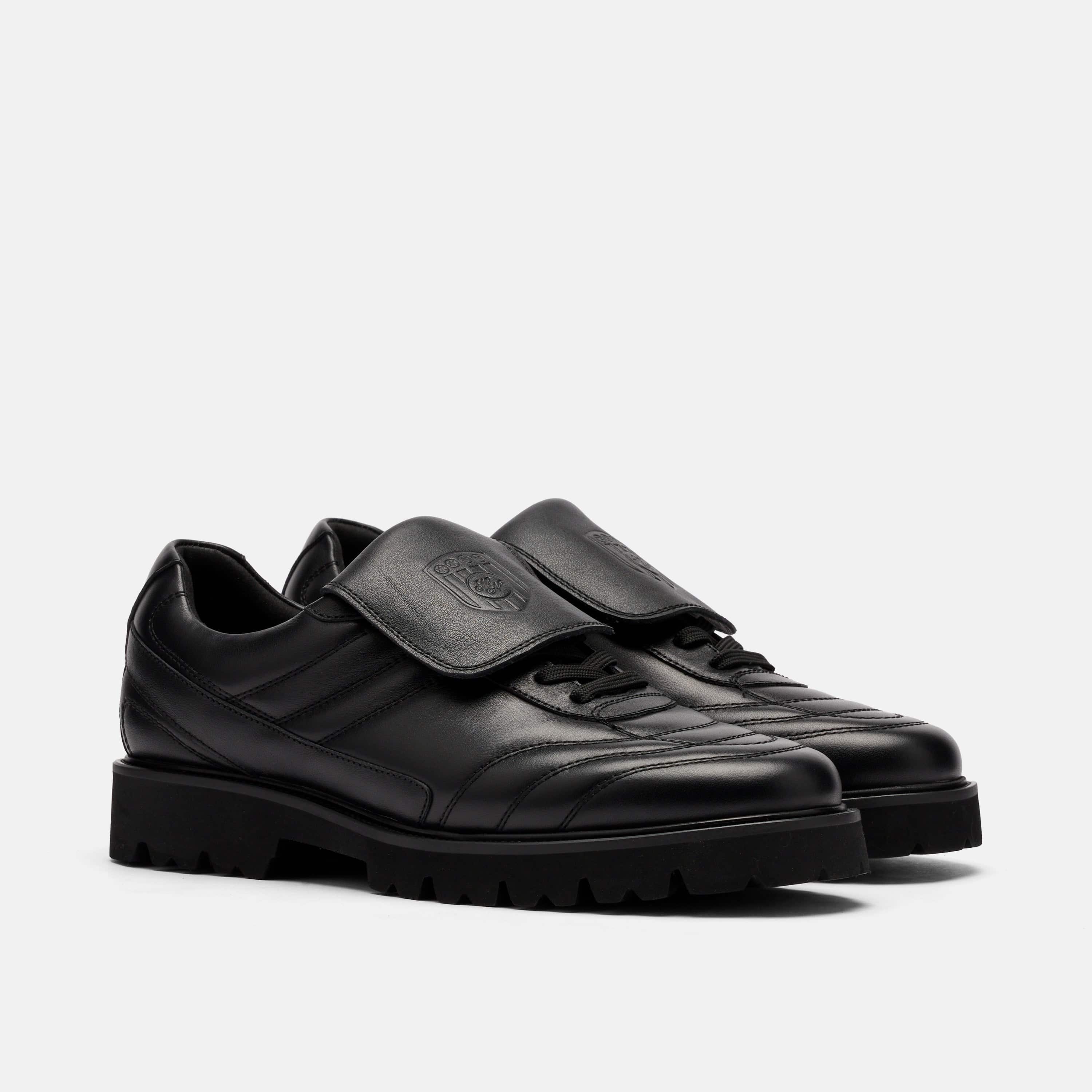Johan Black Leather Lug Soccer Derbys - Image 2