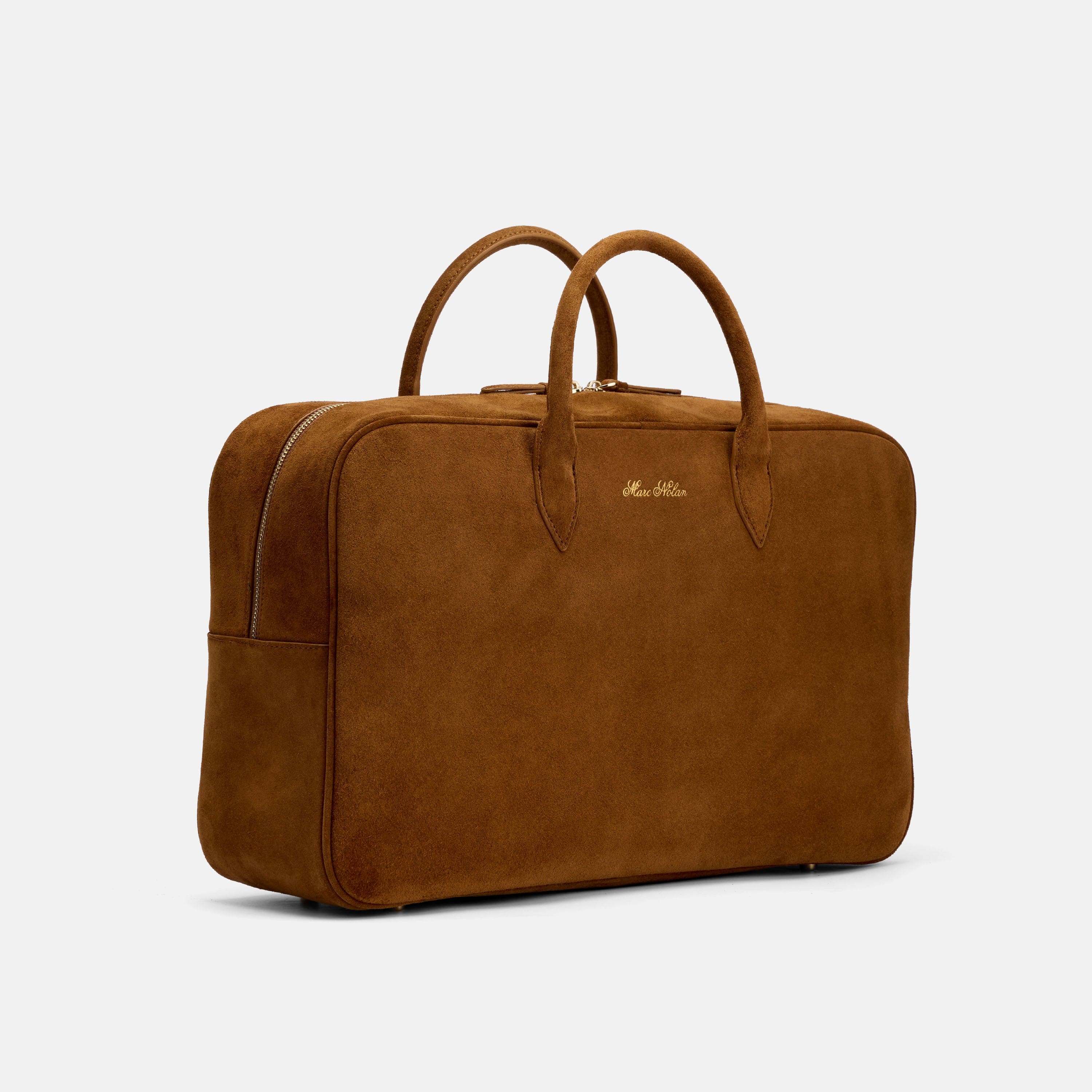 Marc Nolan Toffee Suede Briefcase Duffle - Image 2