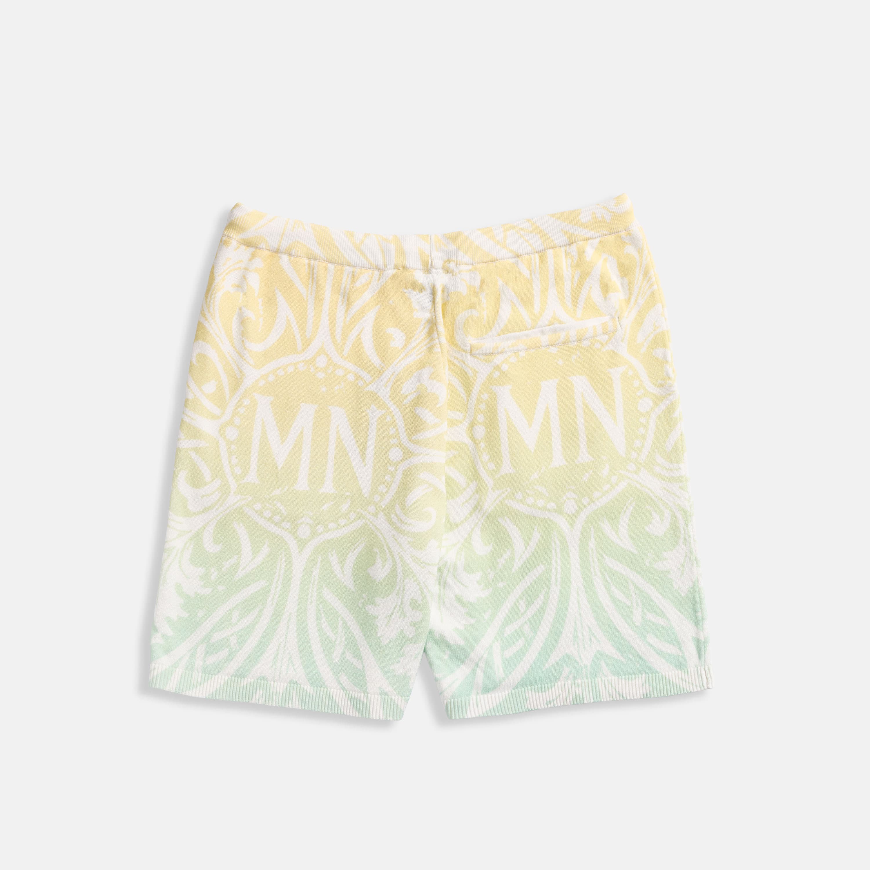 Marc Nolan Knit Monogram Shorts - Citron Ombre - Image 2