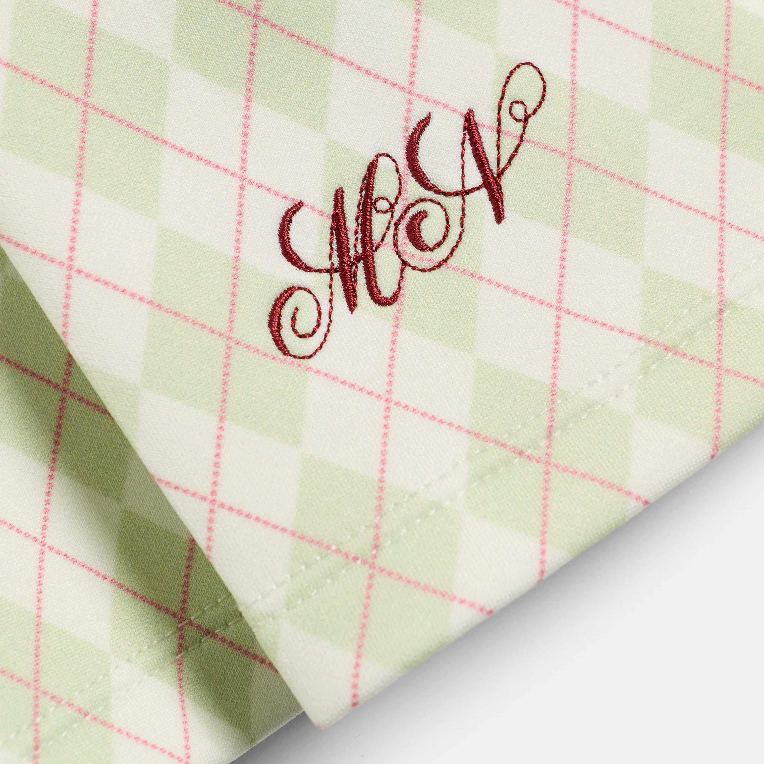 Women's Argyle Golf Skirt - Cream/Sage - Image 2