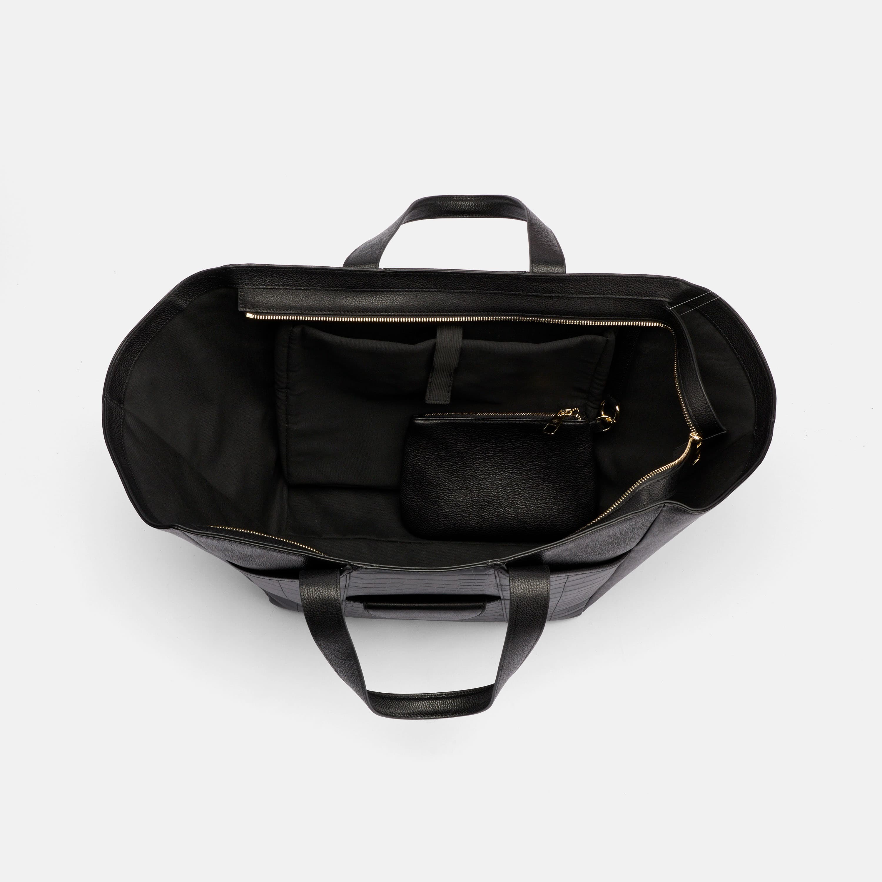 Marissa Structured Tote - Black Croc Leather - Image 7