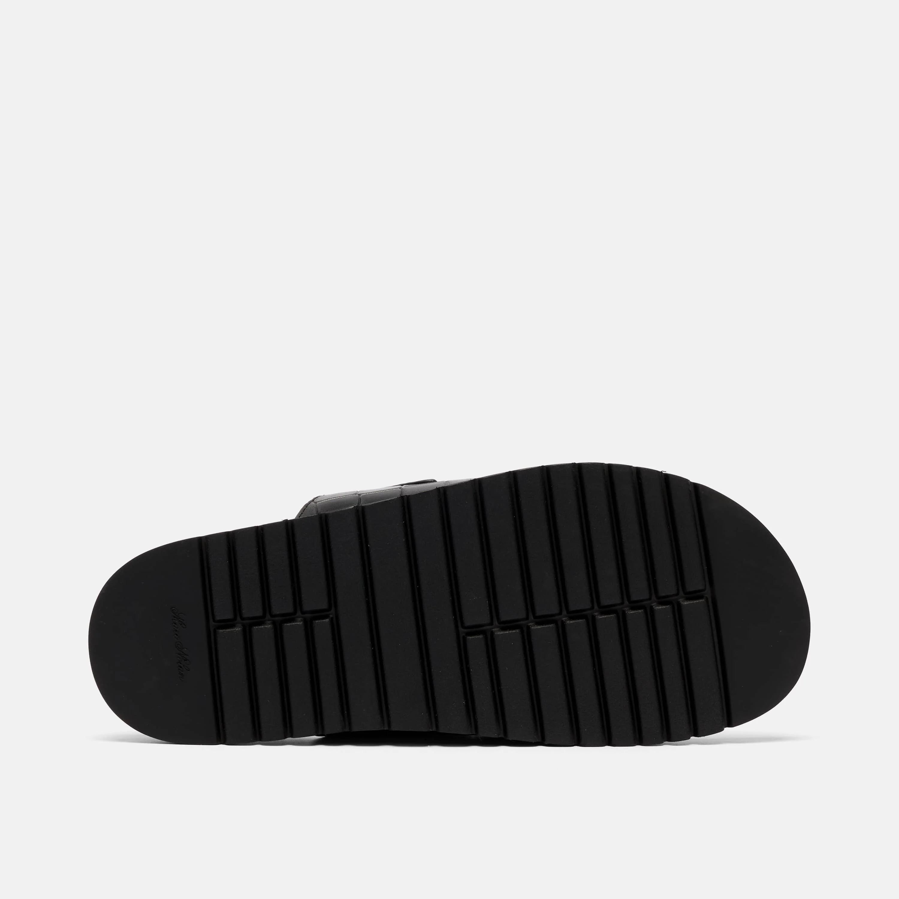 Monaco Black Crocskin Leather Strap Sandals - Image 6
