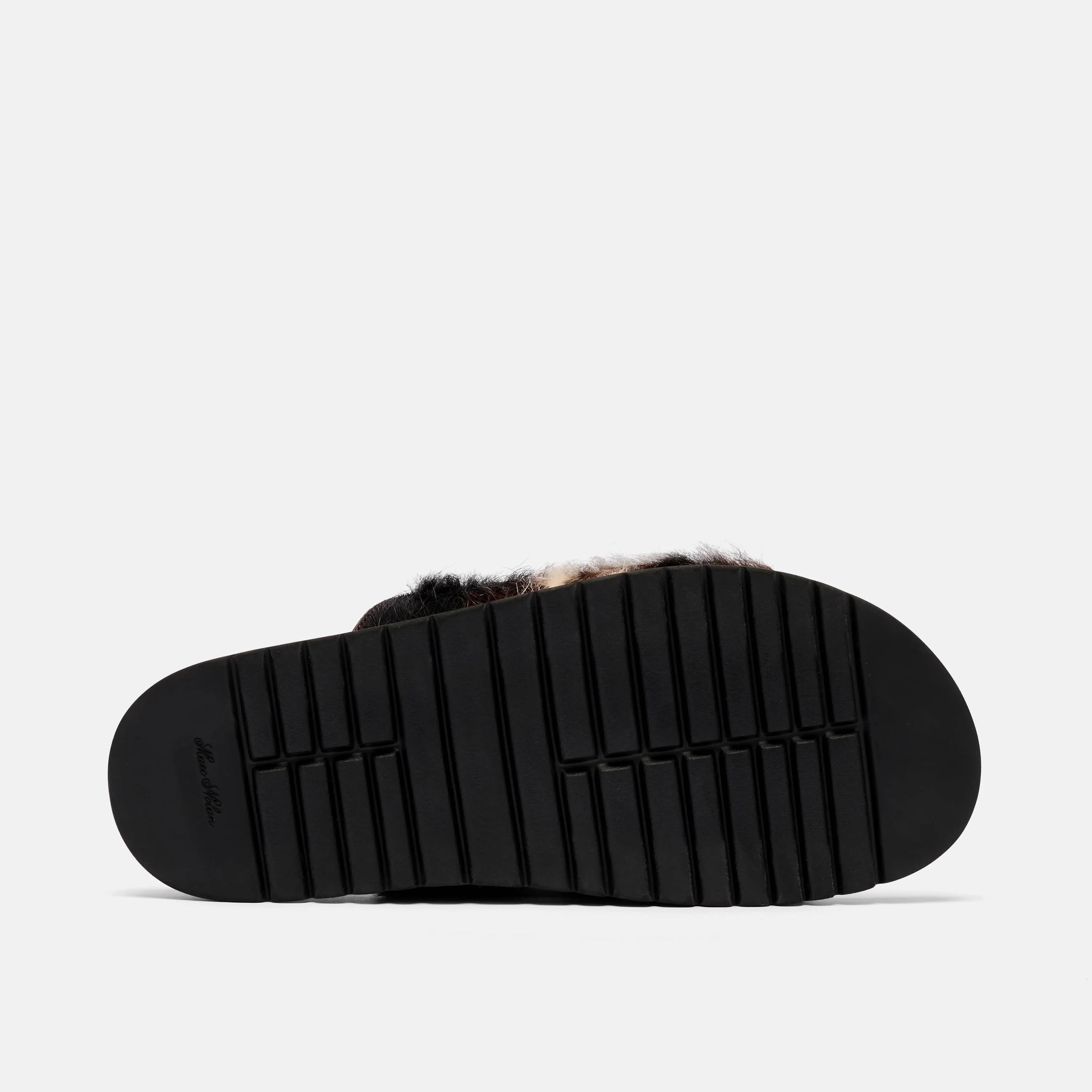 Monaco Dark Horse Pony Hair Strap Sandals - Image 6