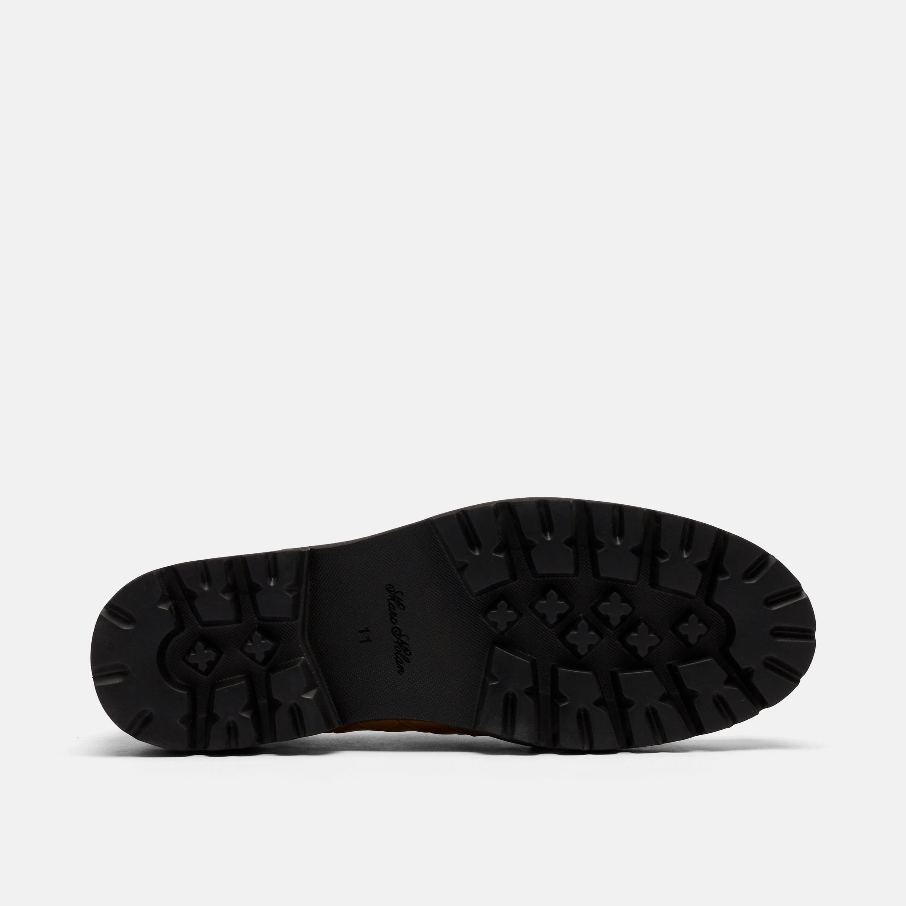 Montana Camel Woven Leather Moc Toe Derbys - Image 6