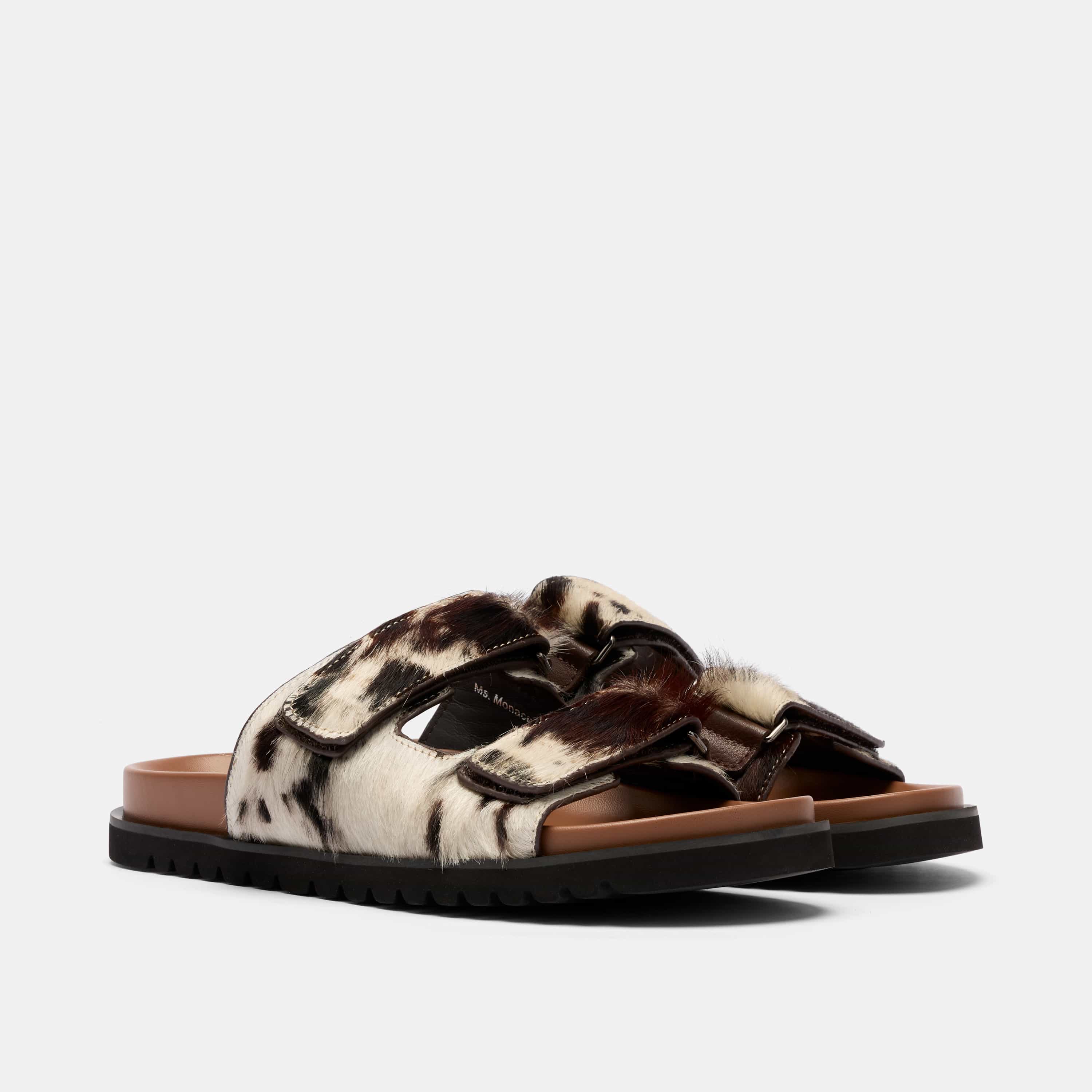 Ms. Monaco Dark Horse Pony Hair Strap Sandals - Image 2