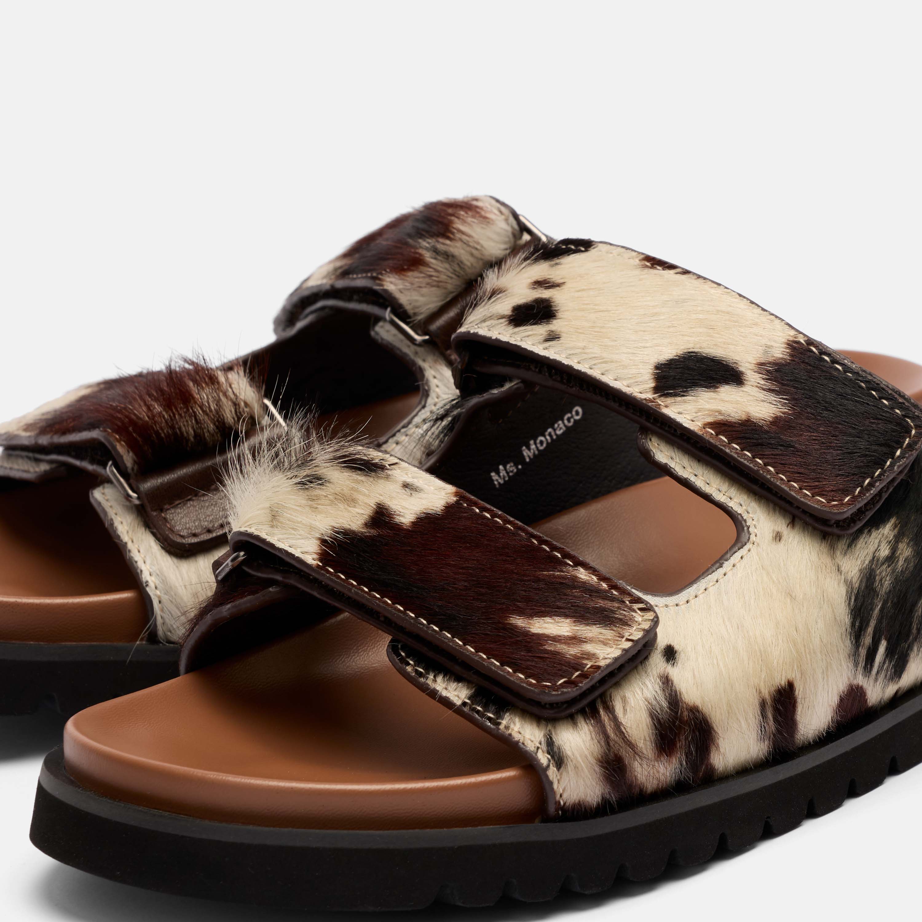 Ms. Monaco Dark Horse Pony Hair Strap Sandals - Image 3