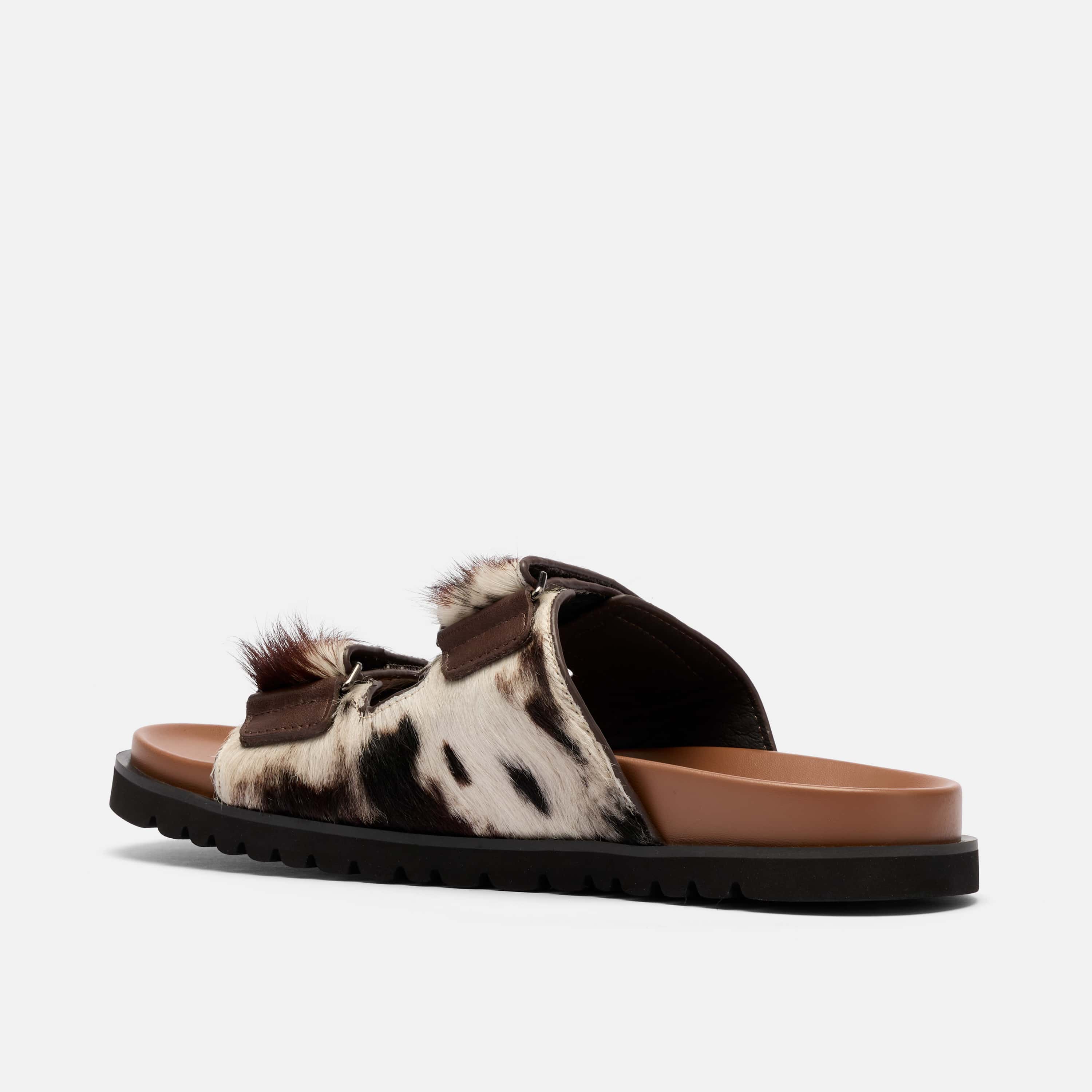 Ms. Monaco Dark Horse Pony Hair Strap Sandals - Image 4