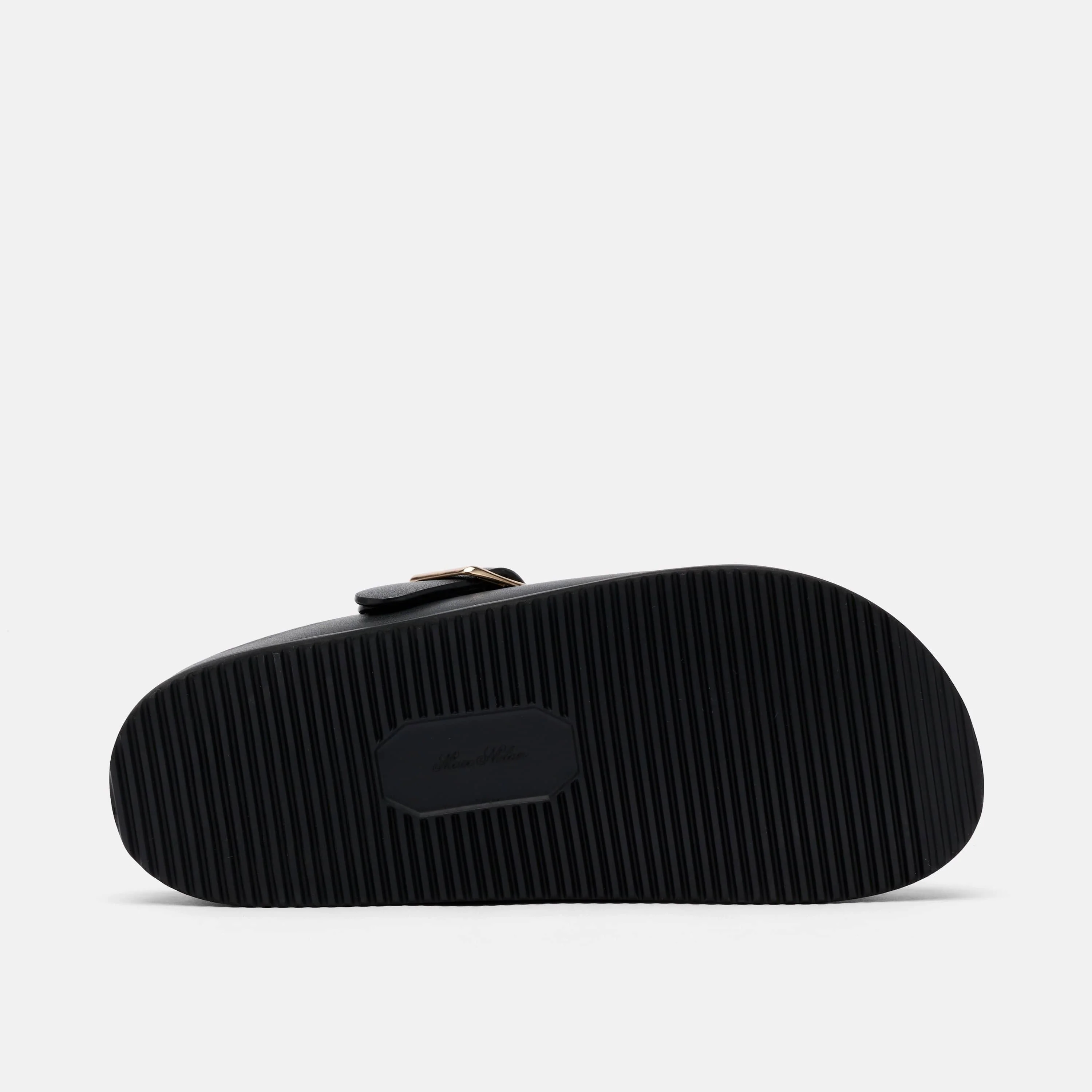 Ms. Solana Black Leather Backstrap Clogs - Image 7