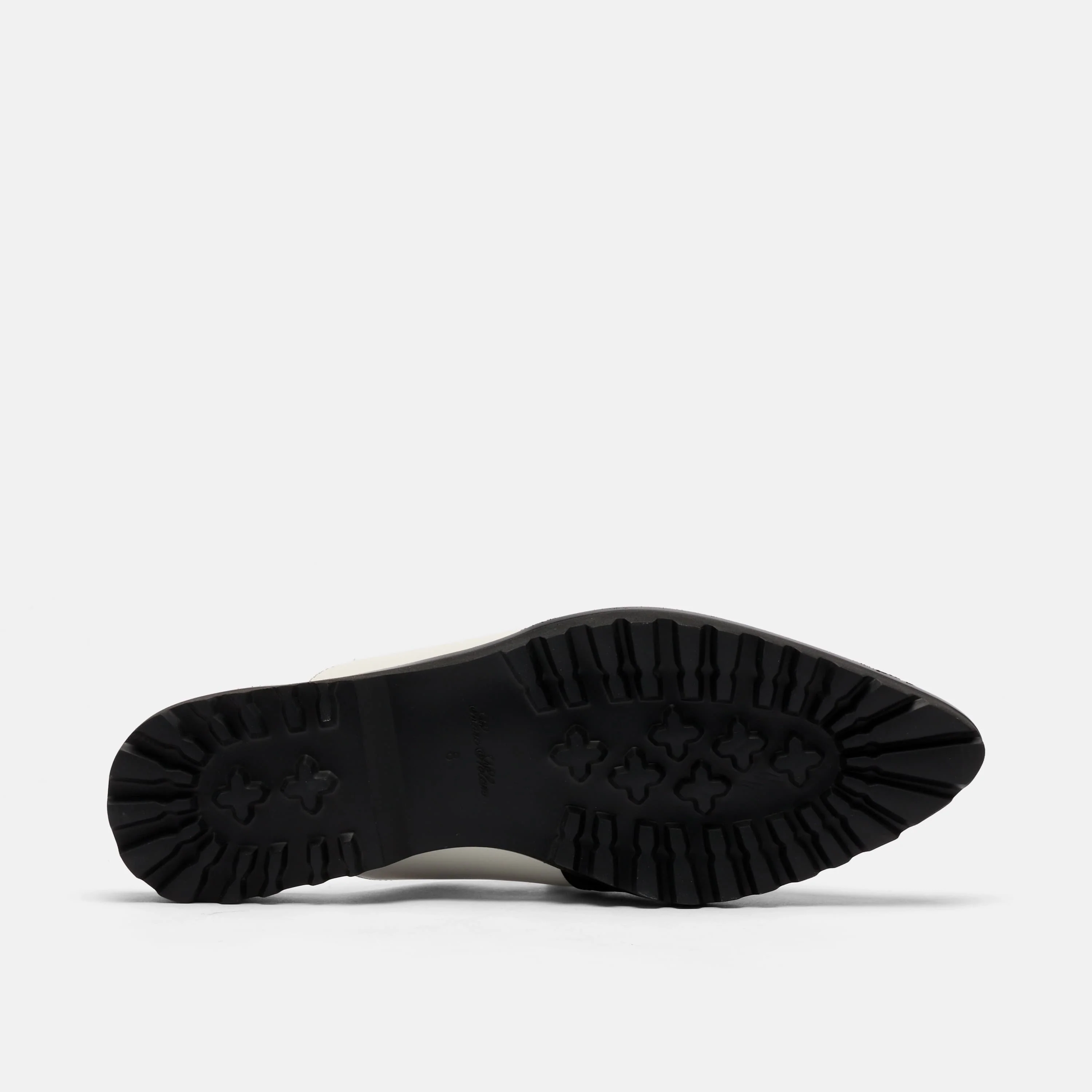 Vera Black/White Leather Oxford Mules - Image 6